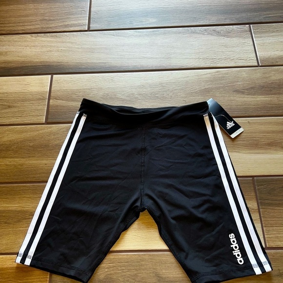 adidas Other - Nwt Girls Adidas Black White Climalite Elastic waist bike shorts XL 16 Stretch